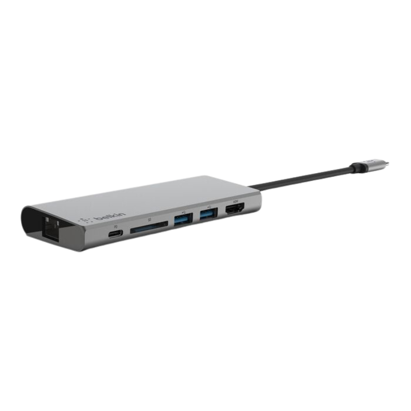  Adapter Chuyển Đổi USB-C 3.1 Multimedia 6 Trong 1, Pass-Thru Belkin - Hàng Chính Hãng 