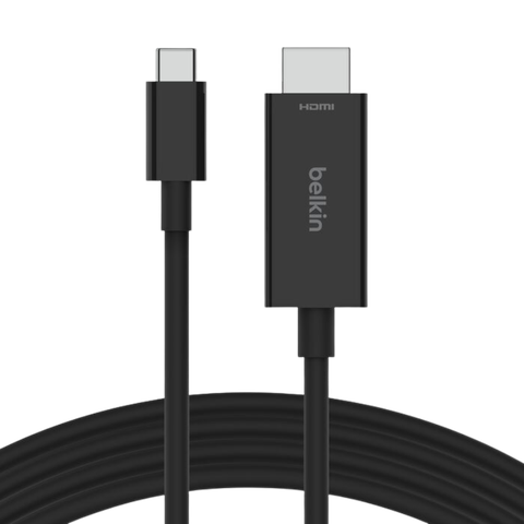 Cáp Belkin USB-C Sang HDMI 2.1 Hỗ Trợ 4K, 8K, Ultra HD, Đầu Nikel Dài 2M - Hàng Chính Hãng