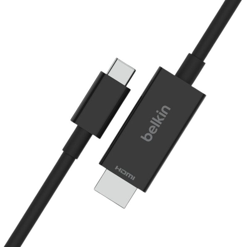  Cáp Belkin USB-C Sang HDMI 2.1 Hỗ Trợ 4K, 8K, Ultra HD, Đầu Nikel Dài 2M - Hàng Chính Hãng 
