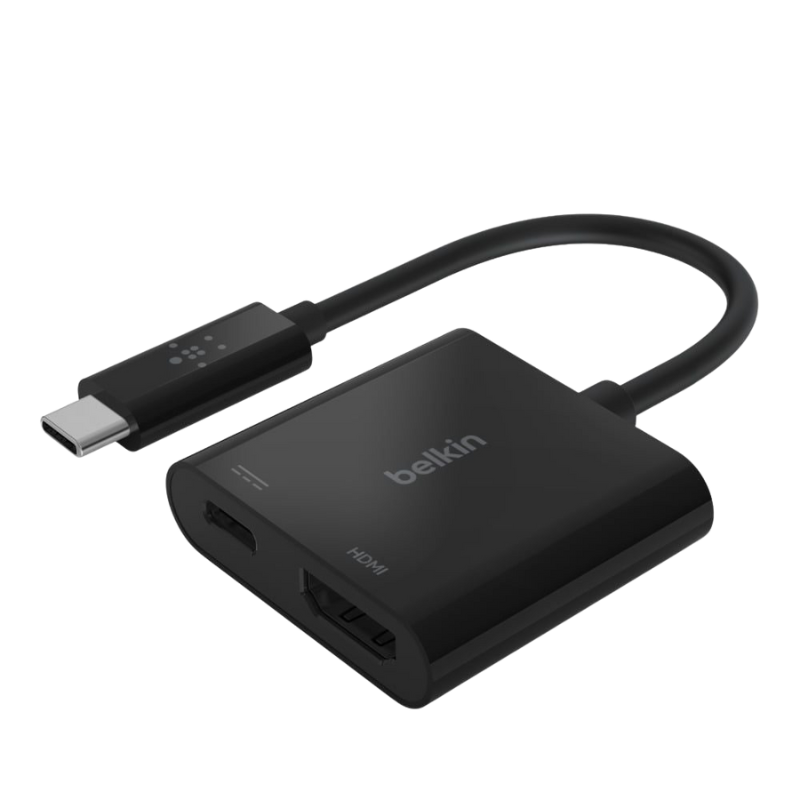  Adapter Chuyển Đổi Từ USB-C Sang HDMI, PD 60W Belkin - Hàng Chính Hãng 