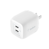  Adapter Sạc Nhanh Belkin 45W, 2 Cổng USB-C, PD 3.0 PPS GaN - Hàng Chính Hãng 
