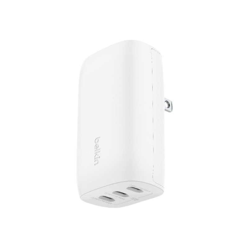  Adapter Sạc Nhanh Belkin 67W Triol 3 x USB-C PD3.1 PPS GaN - Hàng Chính Hãng 