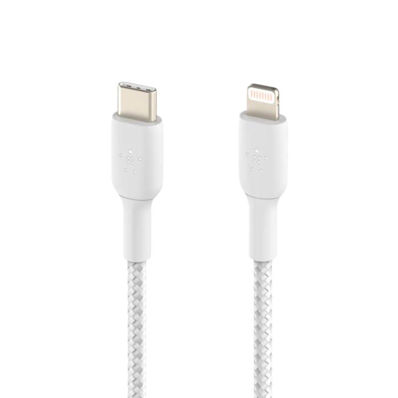  Cáp Sạc Belkin USB Type C - Lightning Vỏ Dù 30W Dài 2M - Hàng Chính Hãng 