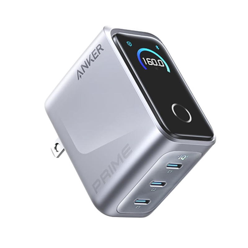  Sạc Anker Prime 160W (3C) Có Màn Hình LED Kèm Cáp USB-C - A2687 Chính Hãng 