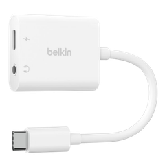 Hub chuyển đổi Belkin Rockstar USB-C sang 3.5mm Audio + Sạc USB-C - Hàng Chính Hãng