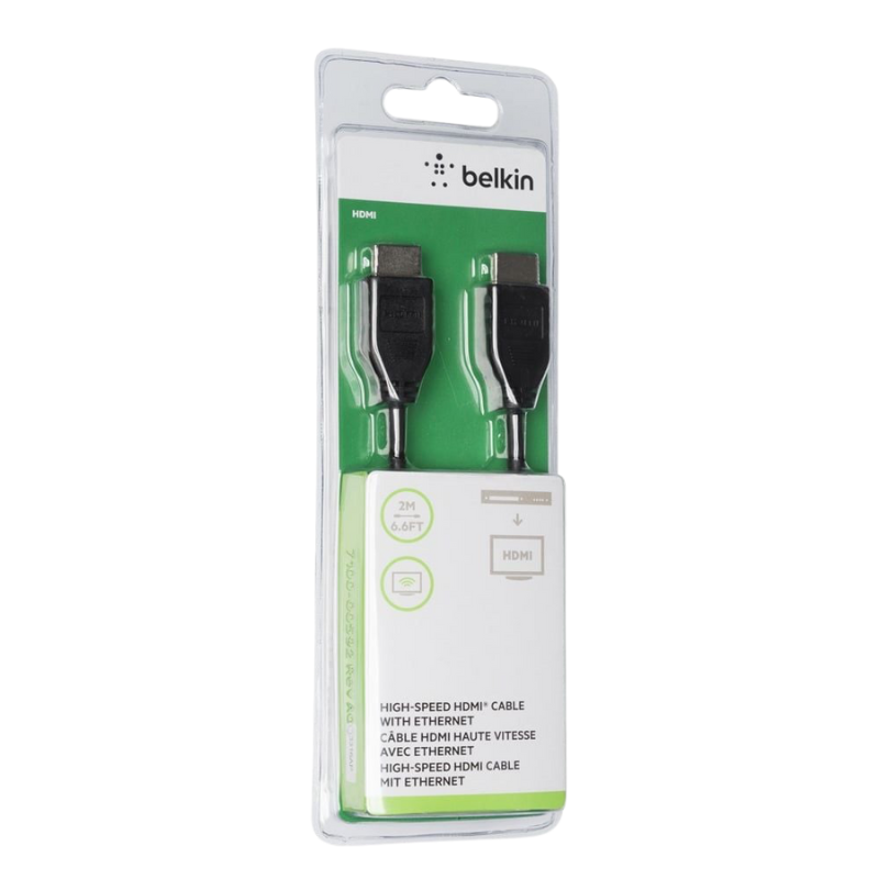  Cáp Belkin HDMI Hỗ Trợ 4K Đầu Nối Nickel Dài 2M - Hàng Chính Hãng 