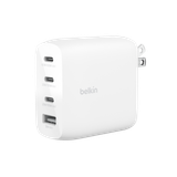  Adapter Sạc Nhanh 112W 4 Cổng, 3 USB-C + 1 USB-A GaN Màu Trắng Belkin - Hàng Chính Hãng 
