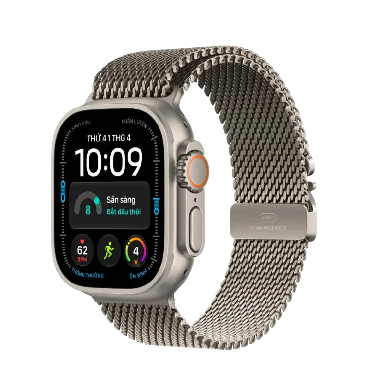  Apple Watch Ultra 4 Titan 49mm (5G) Dây Quấn Milan Chính Hãng 