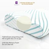  Gối Memory Foam Samy Crystal 40x60cm Gối Công Thái Học Nâng Đỡ Cổ Vai Gáy 