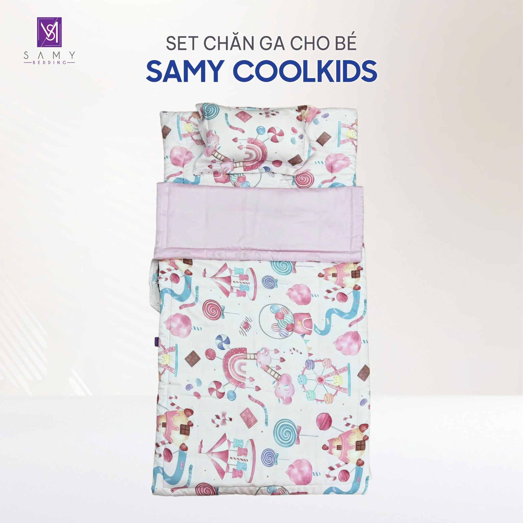  Set Chăn Ga Gối Tiện Ích Cho Bé - Samy Coolkids SCK0010 