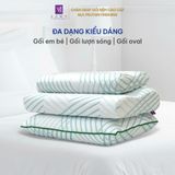  Gối Memory Foam Samy Crystal 40x60cm Gối Công Thái Học Nâng Đỡ Cổ Vai Gáy 