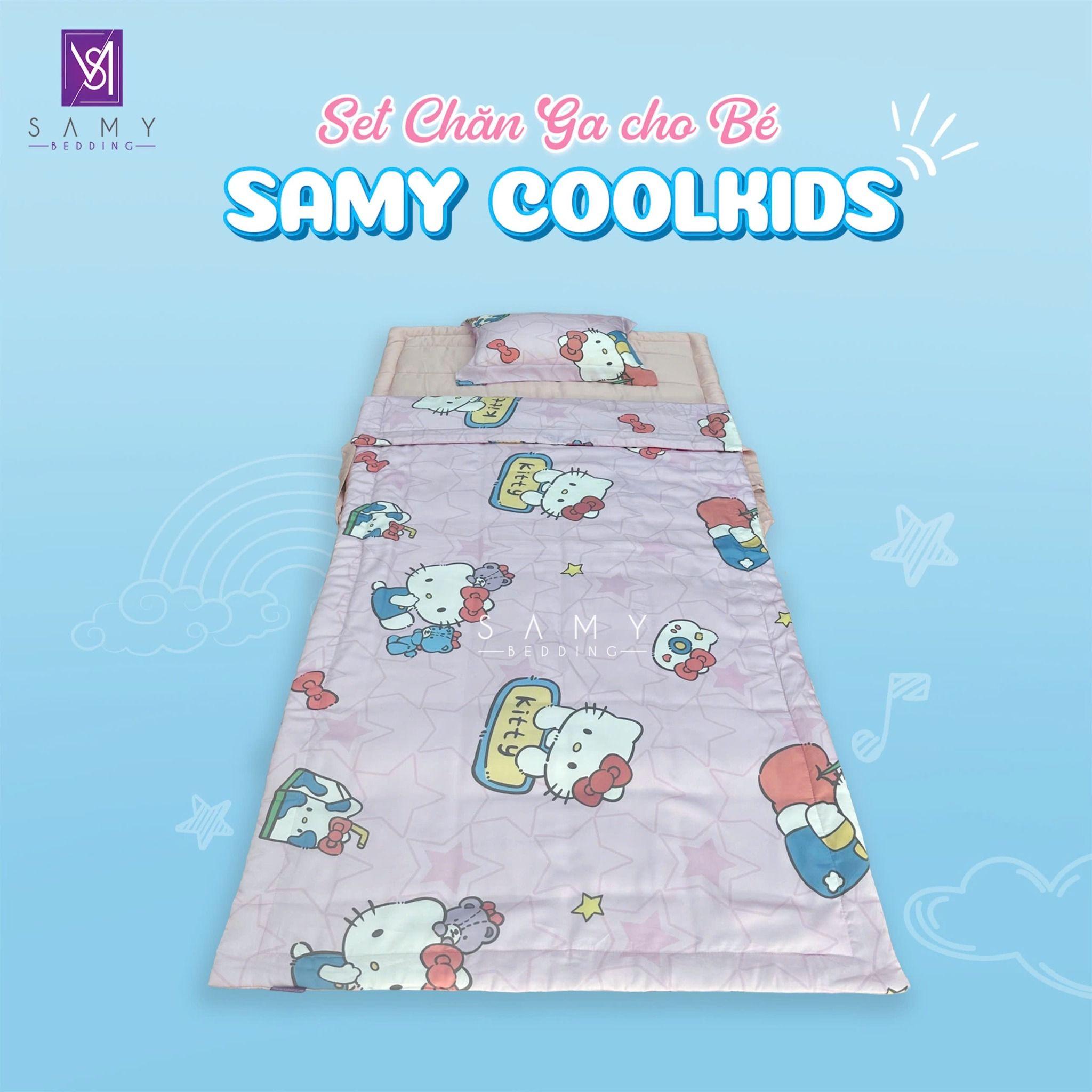  Set Chăn Ga Gối Tiện Ích Cho Bé - Samy Coolkids SCK0035 