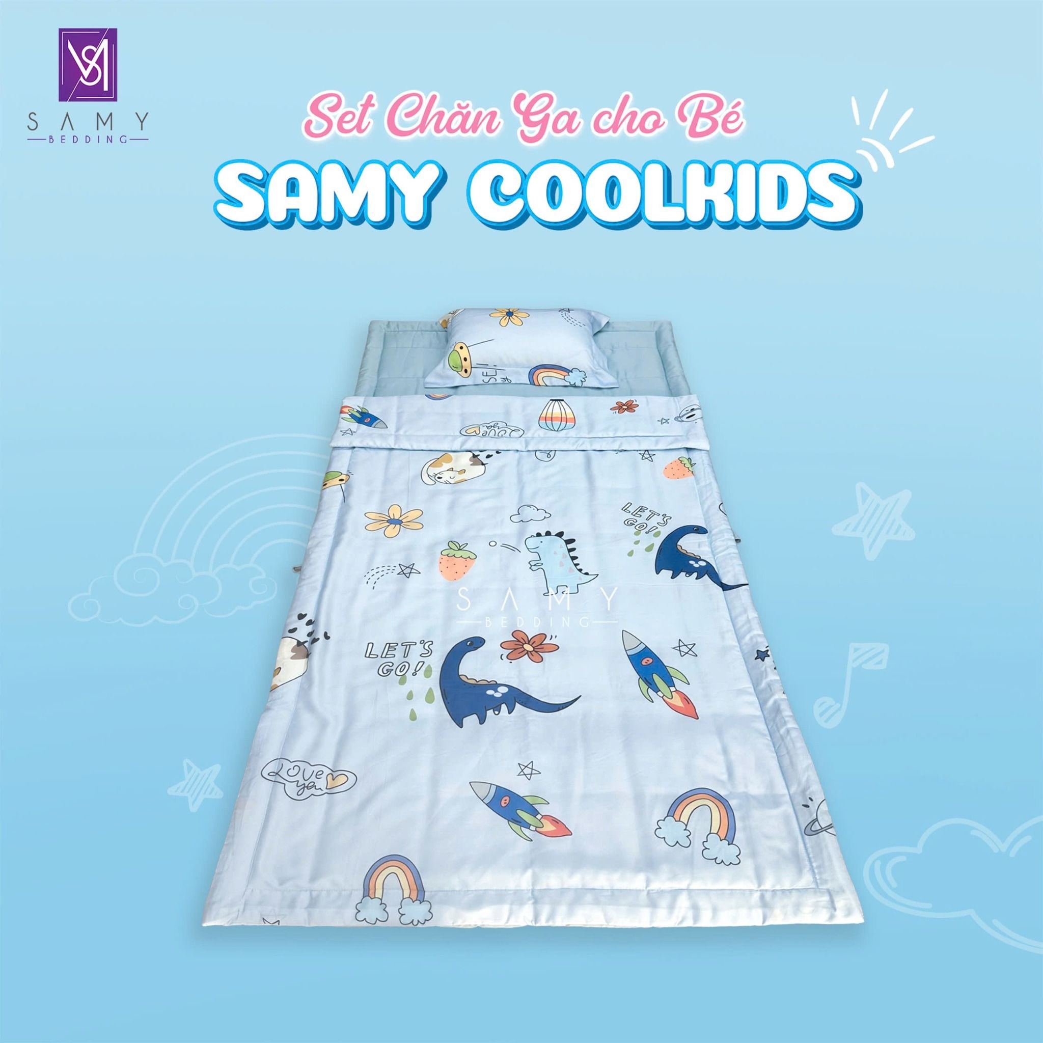  Set Chăn Ga Gối Tiện Ích Cho Bé - Samy Coolkids SCK0036 