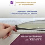  Nệm Topper Foam Samy Crystal 2 Lớp Foam Cao Cấp Êm Mềm Nâng Đỡ Tối Ưu 