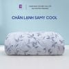  Chăn Lạnh SAMY COOL Cao Cấp Thoáng Khí Họa Tiết Lá Xanh Tím 
