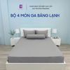  Bộ 4 Món Băng Lạnh SAMY BEDDING Siêu Mát Lạnh Xám Trơn 