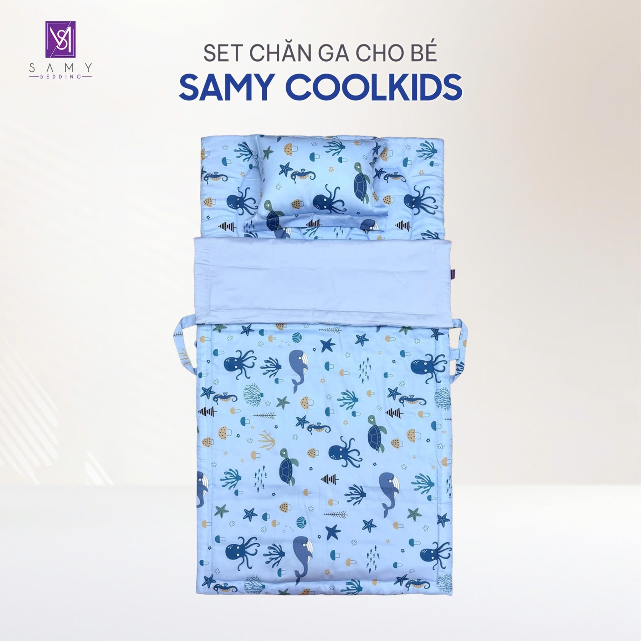  Set Chăn Ga Gối Tiện Ích Cho Bé - Samy Coolkids SCK001 