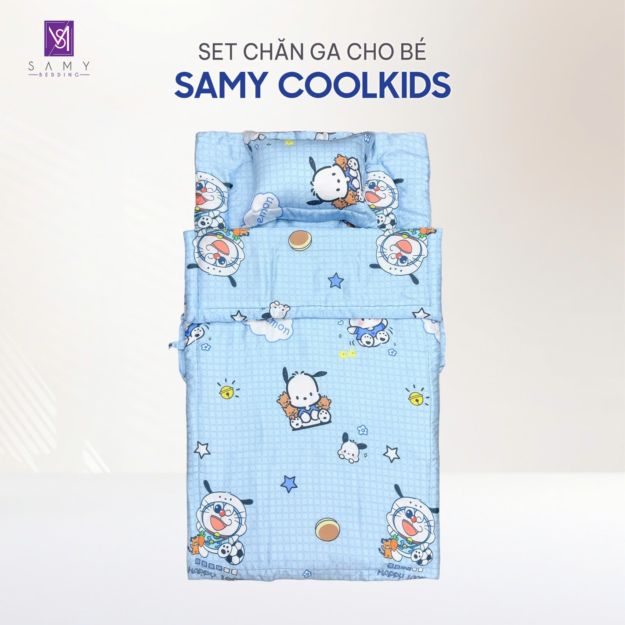  Set Chăn Ga Gối Tiện Ích Cho Bé - Samy Coolkids SCK006 