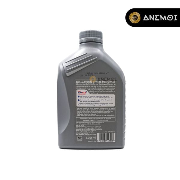  Nhớt tổng hợp 100% dành cho xe tay ga SHELL CITY SCOOTER 10W-40 