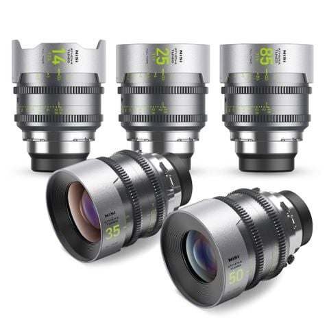 Ống Kính NISI ATHENA Tuned Prime T2.4/1.9 Full-Frame 5-Lens Kit With Case (PL Mount) - FULL VAT