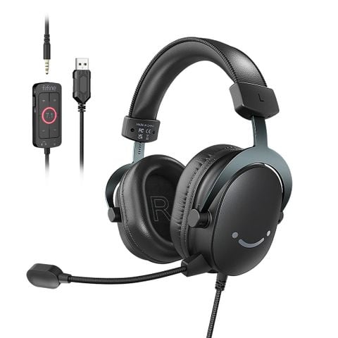 Fifine H9 - Tai nghe USB thiết kế kèm Micro tháo rời - đèn RGB đổi màu