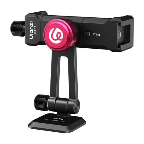Ulanzi MA51 – Ulanzi MA51 – Giá Đỡ Điện Thoại Kim Loại Gắn Tripod, Cold Shoe, Arca UKA, Xoay 360° Nghiêng 180°