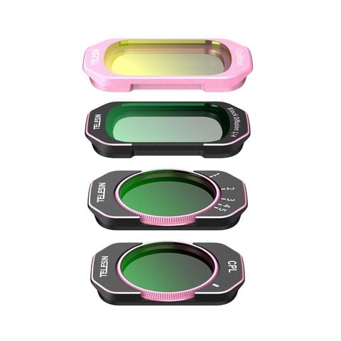 Bộ lọc Telesin Pocket 4/3 (VND + 1/4 Black Mist + Cool Rose + CPL) - S5-FLT-62-TDJ