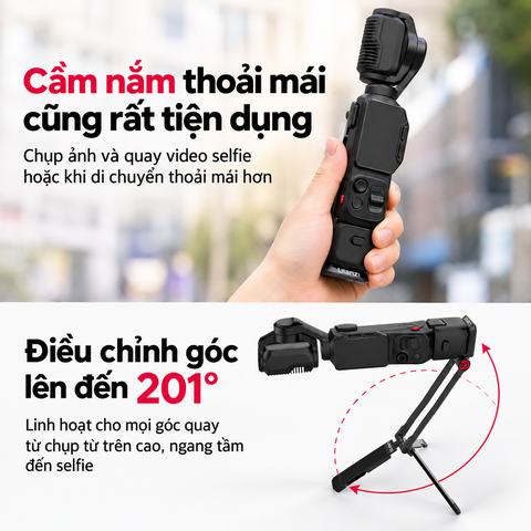 ULANZI MA66L Tripod Từ Tính Đa Năng Cho Insta360 Luna Ultra, Xoay Góc Linh Hoạt Chính Hãng | Kingcom