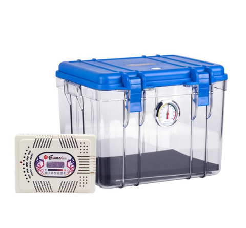 Hộp Chống Ẩm EIRMAI R10 12L Kèm Đồng Hồ Đo Ẩm & Cục Hút Ẩm Cho Máy Ảnh Và Ống Kính