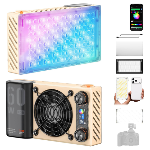 [COMING SOON] Đèn Trợ Sáng Zhiyun Fiveray M60 Ultra, Đổi Màu RGB, Công Suất 60W (2500K~10000K) Chính Hãng | Kingcom