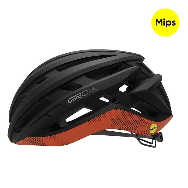 Mũ Bảo Hiểm Xe Đạp Đường Trường | Agilis Mips_Matte Black/ Orange