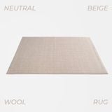 Neutral Beige Wool Rug 