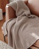  Weave Knit Throw - Brown 