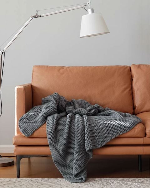 Weave Knit Throw - Grey 