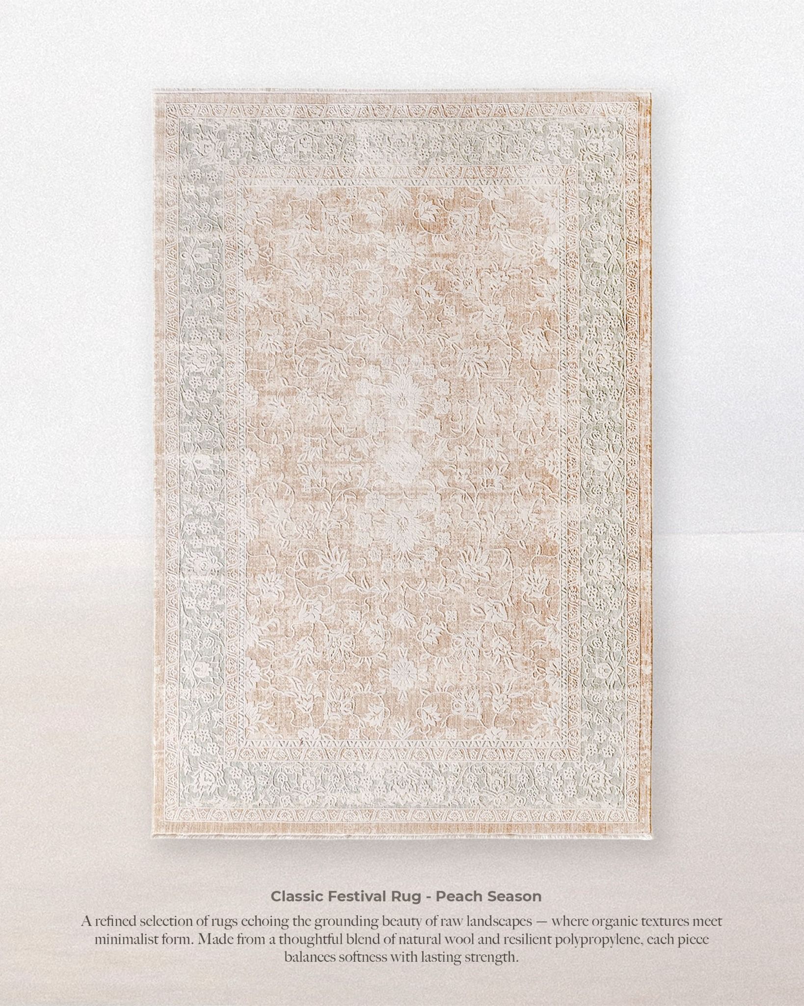  Classic Festival Rug - Peach Season - Made in Turkey 