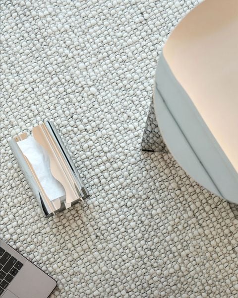  Ivory Field Wool Rug - Indian Imported Rug 