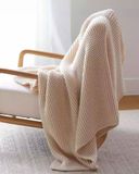  Weave Knit Throw - Off White 
