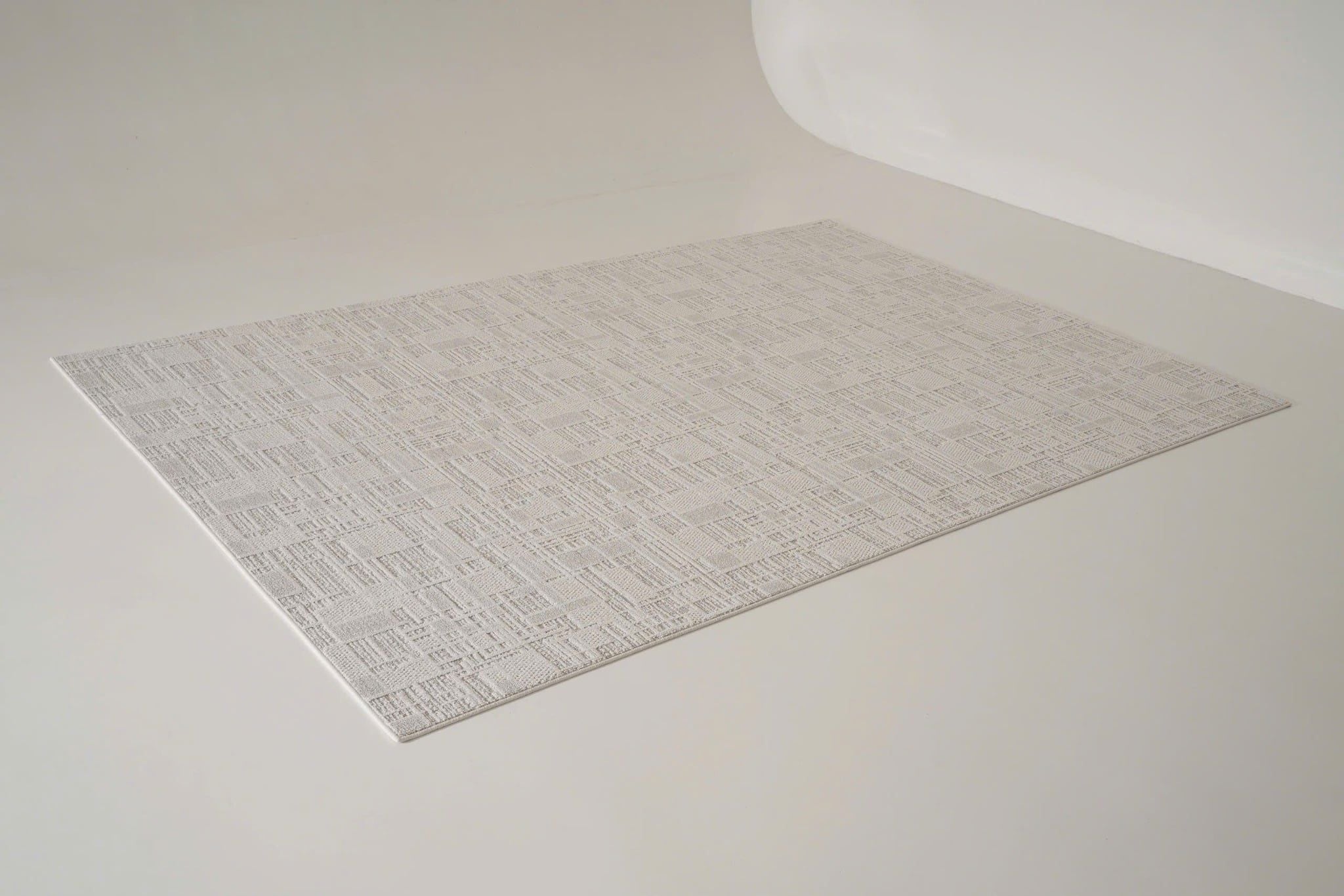  The Raw Light Grey Canvas Rug 