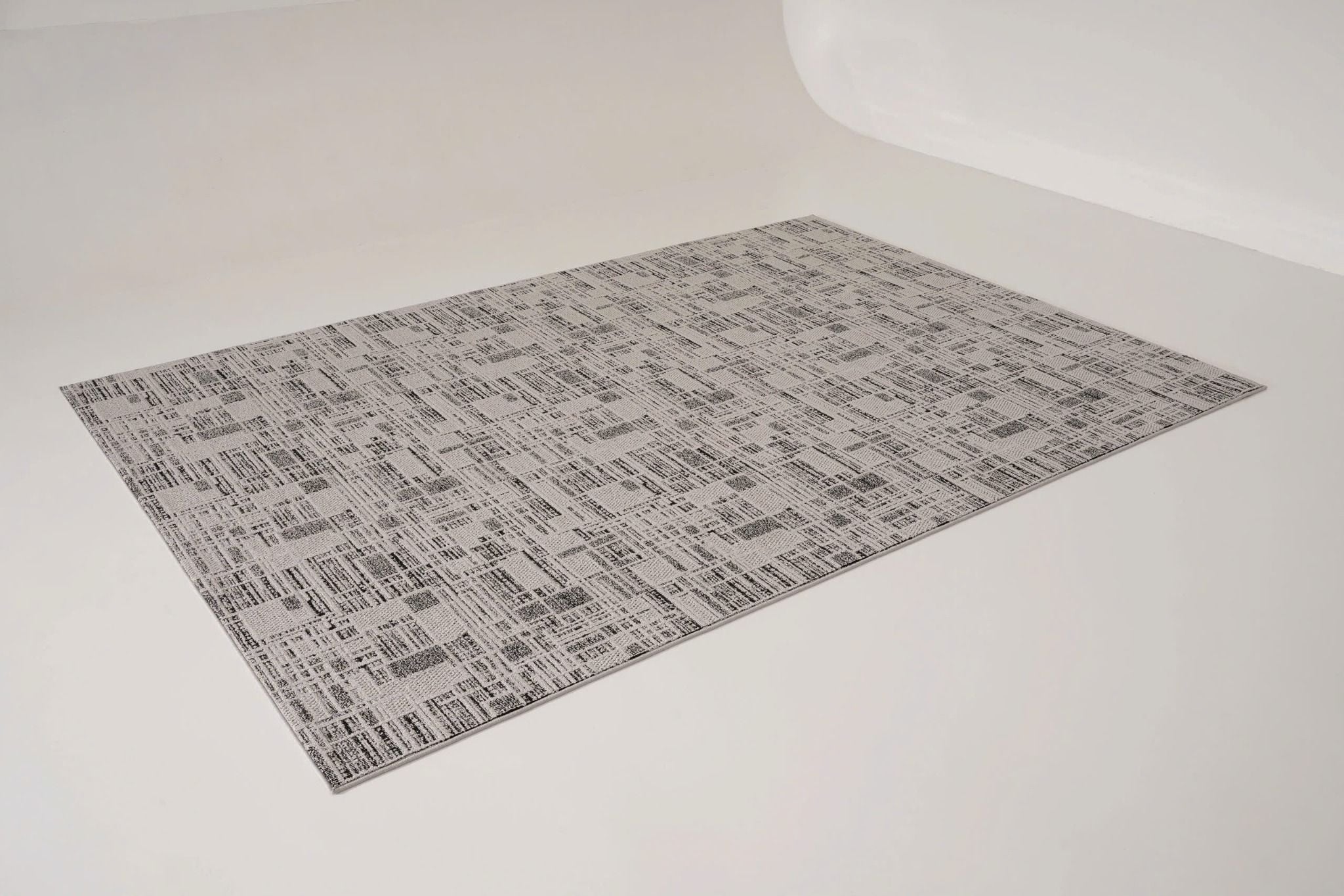  The Raw Dark Grey Canvas Rug 