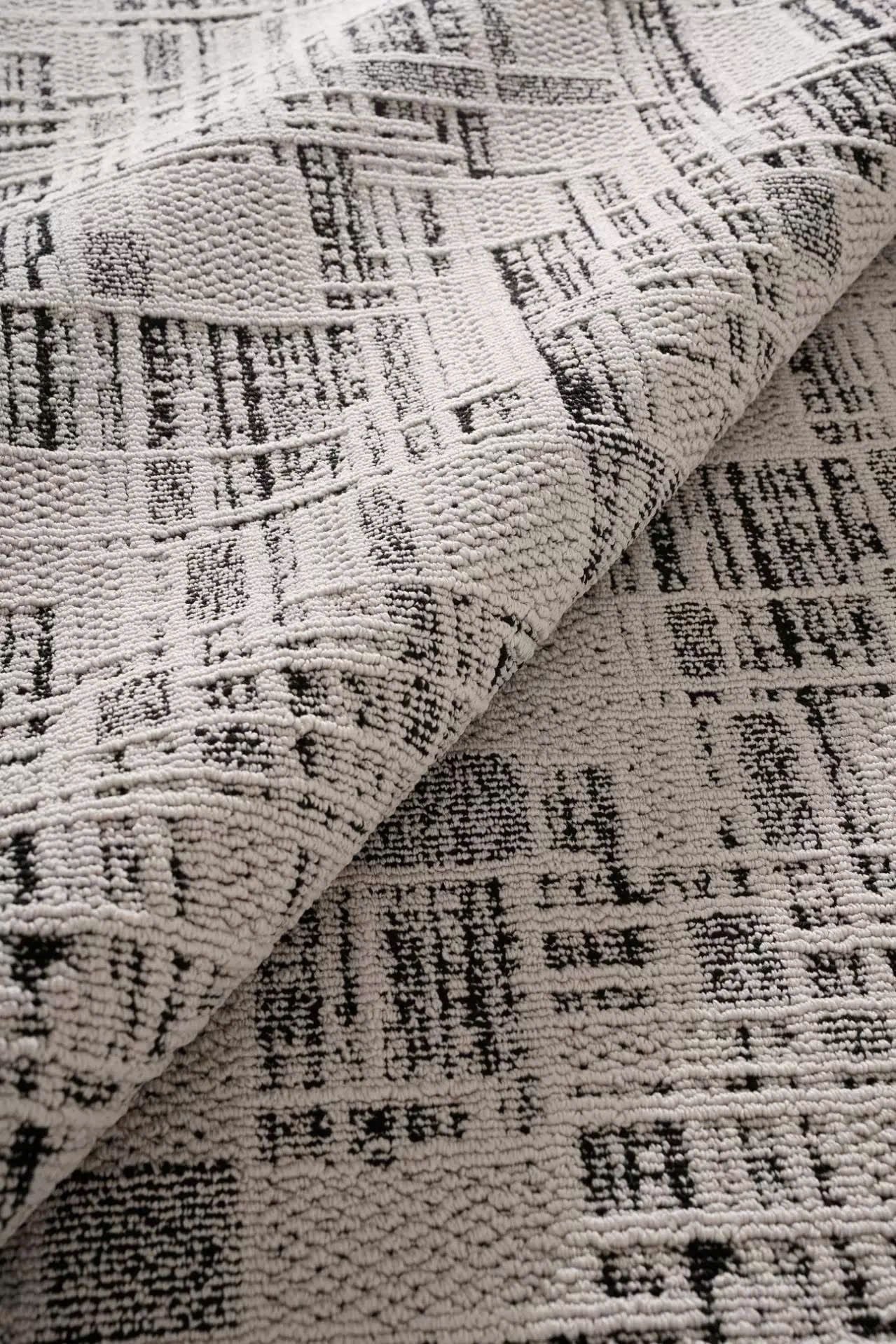  The Raw Dark Grey Canvas Rug 