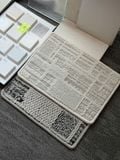  The Raw Light Grey Canvas Rug 