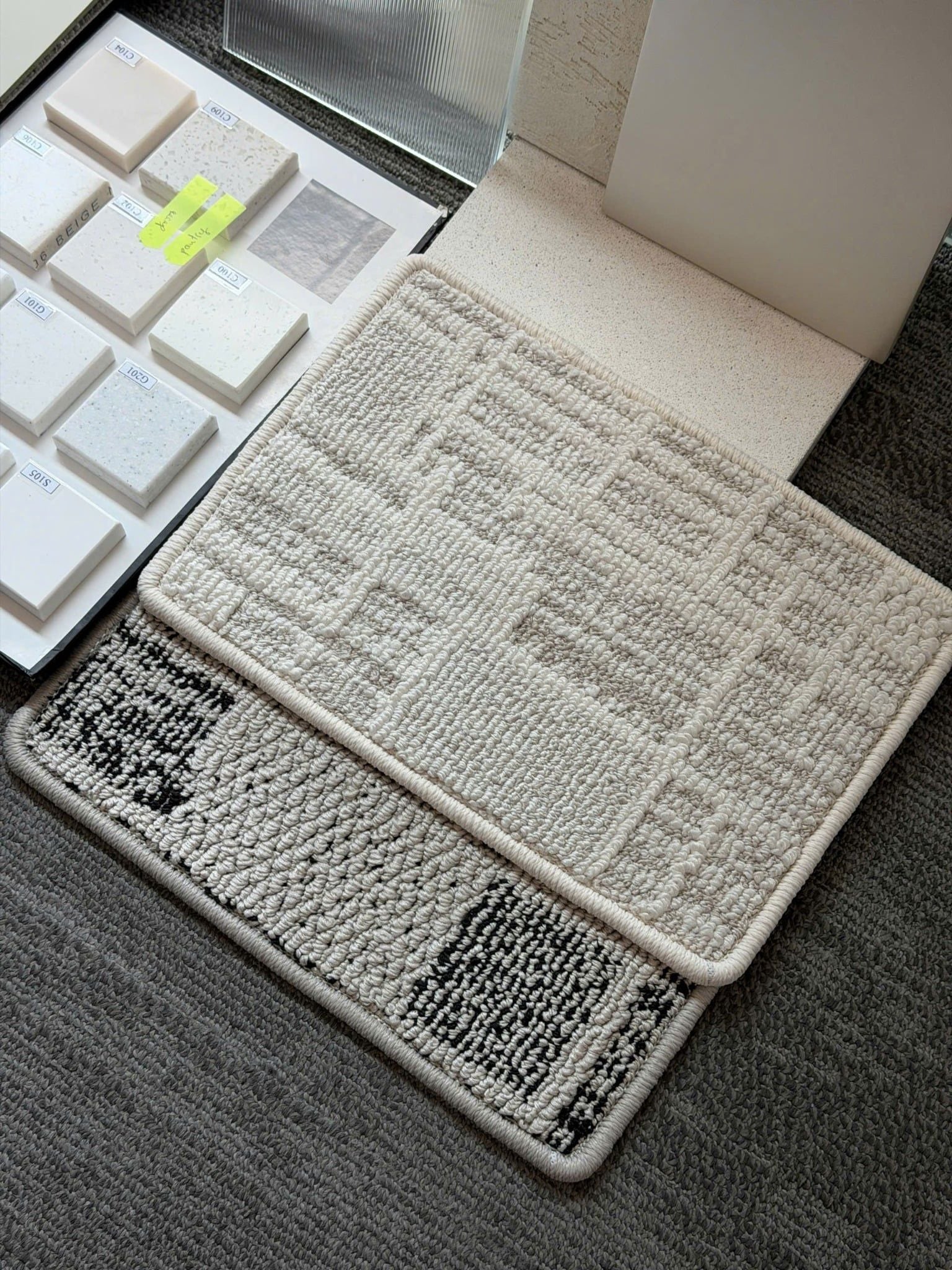  The Raw Light Grey Canvas Rug 