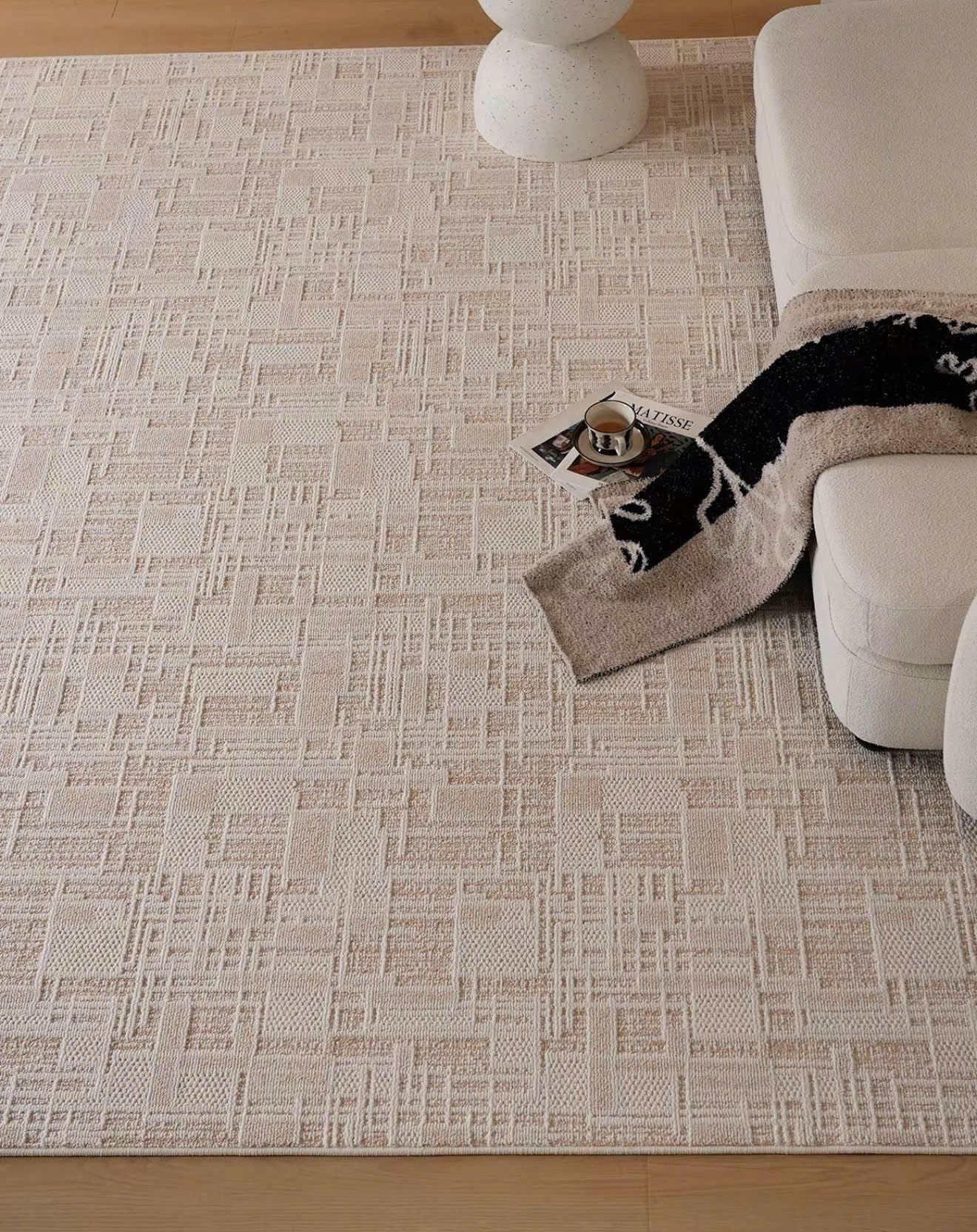 The Raw Beige Canvas Rug 