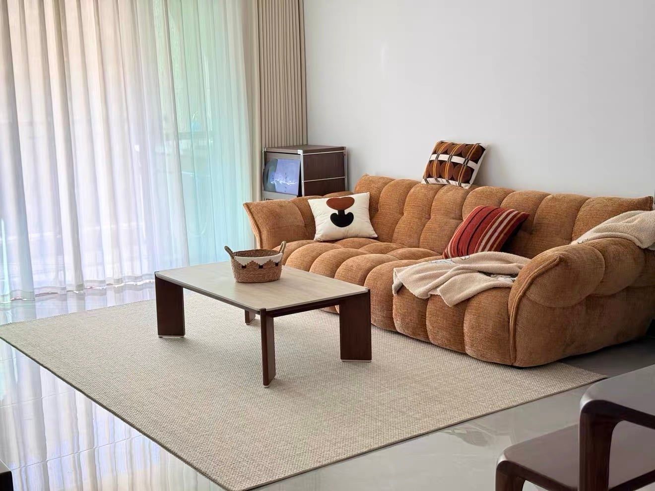  New Neutral Beige Wool Rug 