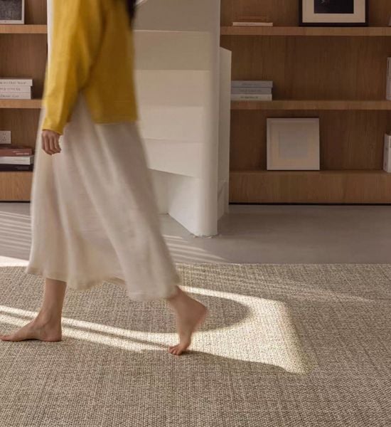  New Neutral Beige Wool Rug 
