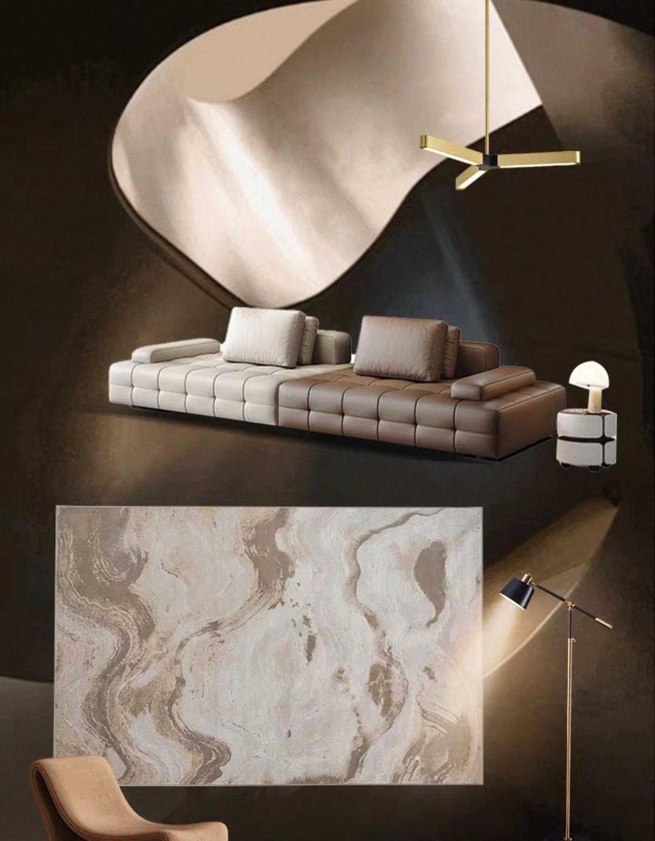  Brown Pergamon Rug 2.3x3.4m 