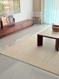  New Neutral Beige Wool Rug 