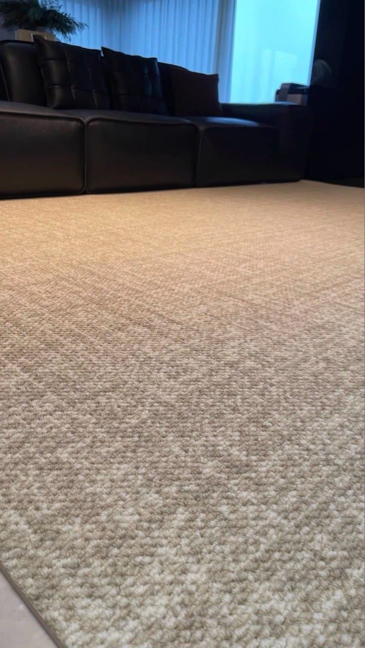  New Neutral Beige Wool Rug 