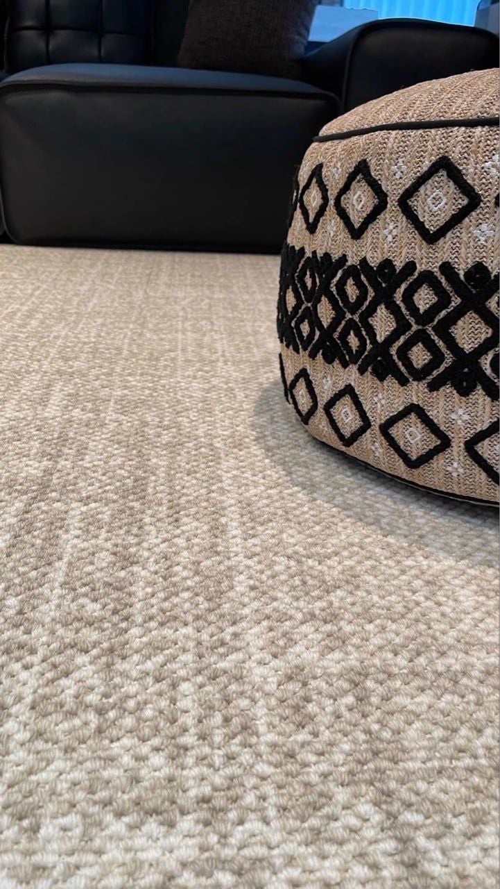  New Neutral Beige Wool Rug 