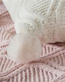  Chenille Knit Cushion - White 